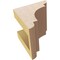 Ekena Millwork 4"W x 4"D x 4"H Wide New Brighton Rough Cedar Woodgrain TimberThane Corbel, Primed Tan CORUR04X04X04NEBRCPR - alternate 2